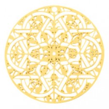 Metal Bohemian pendant Mandala Gold
